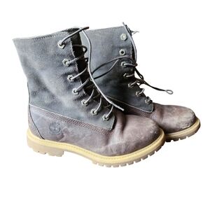 Timberland gray jayne waterproof teddy fleece fold down  boot